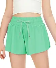 [QooNoo] Womens Flowy Shorts 2 in 1 with Pocket Butterfly Shorts Flowy Athletic Shorts Running Shorts Tennis Skirts