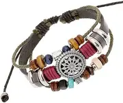 [OYEFLY] Vintage Bohemia Beaded Bracelet, Multilayer Hand Woven Wristbands, Hemp Cords Wrap Bracelet Jewelry for Men and Women