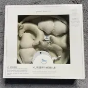 Pottery Barn Baby Nursery Mobile Stars Moon Musical Crib Toy Plays Twinkle NEW