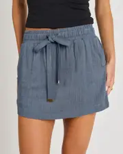 [Mooloola] Mooloola Women's Jade Hawaii Skirt in Blue Size 4 4 Blue