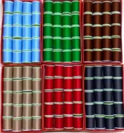 Fly Tying Thread 120 Spools of 150 Dernier 20 x 6 Colors Fly Tying Multi Thread