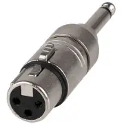 Neutrik NA2FP 3 Pin XLR Female to 1/4" Mono Plug Adapter