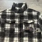 Coliseum LSU Tigers Women Oversized Couture Shacket XL Black Plaid Embroidered