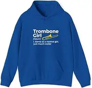[X.Style] Trombone Girl Definition Trombone Player ds046 Hoodie Royal XL