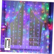 String Lights Curtain,USB Powered Fairy Lights for Party Bedroom Multicolor