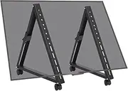 Mobile TV Cart with Wheels - Rolling TV Mount with Wheel, for 40-70 Inch TVs, Low Profile with Reinforced Connection Bracket, Low Profile Floor Monitor Cart