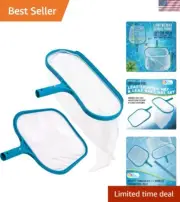 Deluxe Pool Leaf Skimmer and Rake Net Set - Effortless Cleaning Solutions