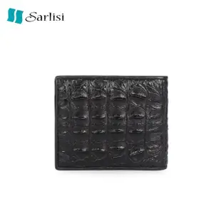 【Sarlisi】新款泰國男士鱷魚皮真皮短款錢包多卡位正品皮夾超薄錢夾(頭骨款)