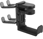LYIYEYAN 3 in 1 Headphone Holder, No Drilling Gaming Headset Holder, Detachable Controller Headphone Hook with Protective Pad, Headphone Stand Desk Clamp for Clamping on Desk(Black,1)