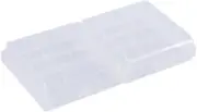 Transparent Hard Plastic Case Holder AA/AAA Battery Storage Box, Clear White (10