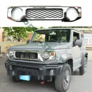 Chrome Front Grille fits for Suzuki Jimny 2Door 4Door 2019-2024 W/O Letter Mesh