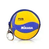 在飛比找遠傳friDay購物優惠-MIKASA 零錢包-鑰匙扣 排球 黃藍 F