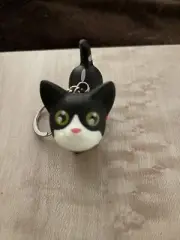 Cat Neko Keychain Black and White New