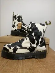 Dr Martens, Docs, DMs, JADON Cow Print Hair On Boots New + Box UK 12 EU 47