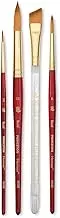 Princeton Heritage Synthetic Bristles Short Handle Professionals JR Paint Brush (Set of 4)