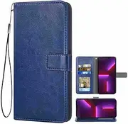 MojieRy Phone Cover Wallet Folio Case for Samsung Galaxy A70, Premium PU Leather Slim Fit Cover for Galaxy A70, 1 Photo Frame Slot, 2 Card Slots, Protective Cover, Blue