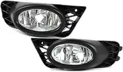 Fog Lamps For Civic FA1 Sedan 2009-2011 1 Pair Front Bumper Fog Light Assembly White LED/Amber Halogen Bulb 33950-SNA-H51 33900-SNA-H51 Driving Lamp(Amber Halogen)
