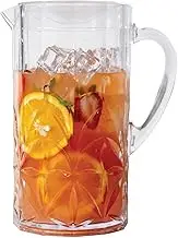 BELLAFORTE Shatterproof Tritan Plastic Water Pitcher, Myrtle Beach 88 oz Unbreakable Drinking Jug for Orange Juice, Iced Tea & Water - Dishwasher Safe - BPA Free - Clear