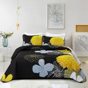 Refined Quilted Bedspread and Pillowcases Set: Perfect Harmony of Comfort and Style - Queen size