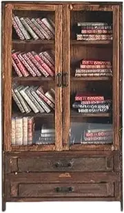 Miniature Furniture Books Shaking Bookshelf Toy for Living Room Desk Ornament,Miniature Book Boxes Display Case Cabinet,Handmade Small Bookshelf Craft,(Bookshelf + Books)
