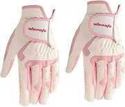 TOYANDONA 1Pair Breathable Women Golfing Gloves Comfortable Fit Flexible Hand Protector for Training Matches Craftsmanship for Female Golfers