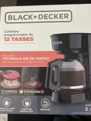BLACK+DECKER 12-Cup Coffee Maker w/ Easy On/Off Switch, Easy Pour, Non-Drip Cara