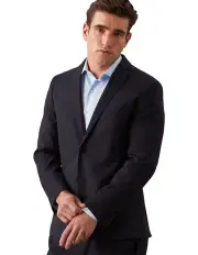 [Calvin Klein] X-Slim Suit Linen Twill Jacket in Blue