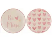 Valentine's Day Mini Tidbit Plates 4 3/8" - 2 Styles - Set of 2
