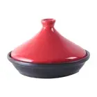 Ceramic Moroccan Tagine Pot Stovetop Cooking Pot w/ Cone-shaped Lid 24*15cm