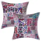 Ethnic Cushion Cover Patchwork Vintage 50 x 50 cm Hippie Sofa Car Pillow Case