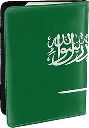 [JEJEA] Flag of Saudi Arabia Print Travel Organizer Credit Cards Case Passport BookPassport Holder Cover Wallet forTraveling,, Black, One Size
