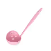 10Pcs Wheat Straw Soup Spoon with Filter Long Handle Colander Home Strainer Dinnerware Cooking Kitchen Scoop Plastic Tableware 2 in 1