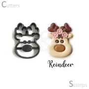REINDEER Polymer Clay Cutter | Christmas Shape Cutter