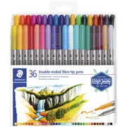 Staedtler Double Ended Fibre Tip Markers 36 Pack