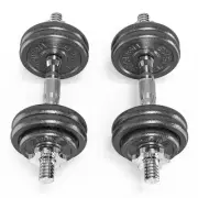 PROIRON 15kg Cast Iron Adjustable Dumbbell Set Hand Weight Changed into Barbell