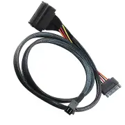 HD SAS SFF-8643 Internal 12GB/s to U.2 SFF-8639 NVMe SSD With SATA Power Cable k