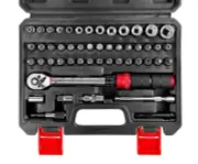 WETT 50Piece Click Torque Wrench Set, 1/4 Inch Drive Bike Torque Wrench, 2.3-...