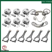 6pcs Connecting Rods & Pistons & Timing Chain Kit for AUDI A6 A7 A8 C7 Q5 Q7 VW (for: Audi)