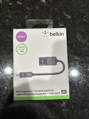 Belkin Mini Displayport to HDMI Adapter, ASAPTATEUR Mini DisplayPort Black 4K.