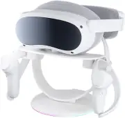 Universal VR Charging Dock Stand with RGB Colorful Lights - Type C Cable Desk...