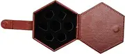 kowaku Dice Storage Case, Portable Hex Dice Box, Dice Organizer Holder for Dice Set, Home, Travel, Dark Brown