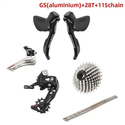 6 Kits 2x11 Speed 22s Road Groupset R/L Shifter+FD+RD Derailleurs