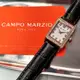 CampoMarzio手錶,編號CMW00010,20mm, 26mm玫瑰金方形精鋼錶殼,白色簡約, 中二針顯示錶面,深黑色真皮皮革錶帶款,彩色數字刻度