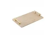 Tempa 40cm Emerson Marble Handle Rectangle Food Serve Tray Board Plate Champagne