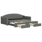 Daybed Single Sofa Couch Bed Bedroom Furniture Dark Grey 90x190 cm Fabric vidaXL