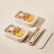 Portable Lunch Box with Compartments Plastic Heated Divided Portable Lunch Box Large Capacity Lunch Box