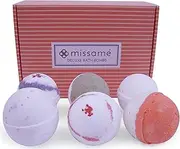 Relaxing Bath Bombs Gift Set, 6 Large 4.5oz Fizzies Made in USA with All Natural Organic Shea Butter, Sunflower Oil and Sea Salts, Experience Lush Home Spa & Soothe Your Skin