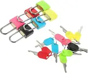 Holibanna 6 Sets Mini Padlock Key Locks Durable Padlocks for Suitcases Luggage and Storage Lockers Lightweight for Use