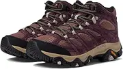 [MERRELL] Moab 3 Mid Waterproof Shoes for Women - Breathable Textile Lining, Protective Toe Cap, and Secure and Flexible Fit Burgundy/Burlwood 5 M