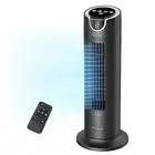 Tower Fan for Bedroom, 25 dB Quiet DC Bladeless Fan with Remote, 8 Speeds, 1